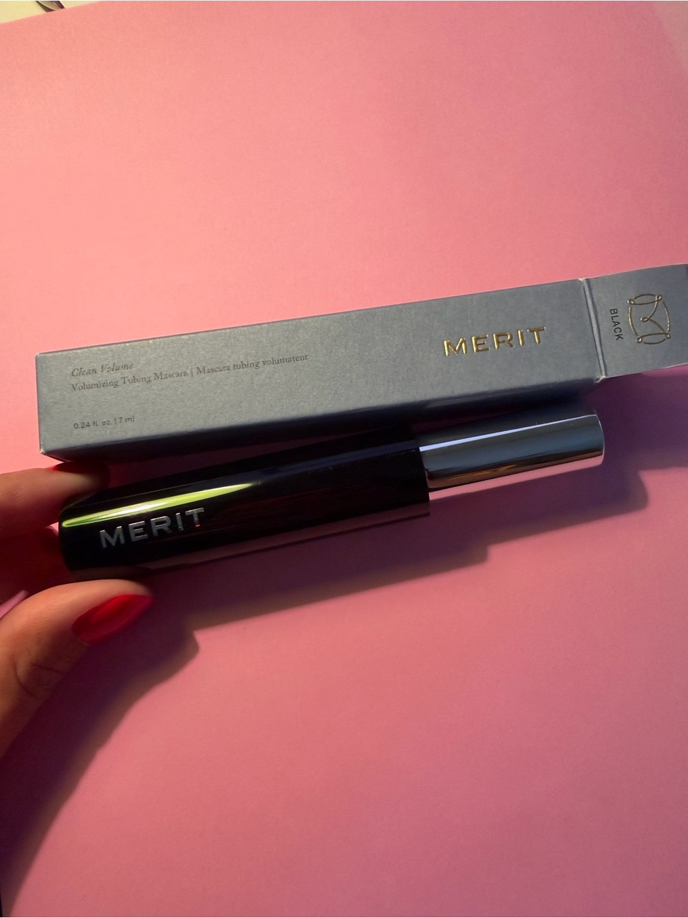 Merit Volumizing Mascara - Black Tube with Silver Cap